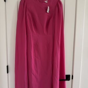 River Island Vibrant Pink Long Sleeve Dress